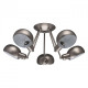Suspension grise loft 5 ampoules 25 cm