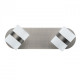 Spot argenté techno 2 ampoules 13.5 cm