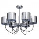 Suspension chromée megapolis 6 ampoules 50 cm
