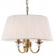 Suspension 3 ampoules langham, laiton antique, avec abat-jour