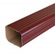 Tube de descente aluminium rectangulaire 60 x 80 mm longueur 2 mètres coloris au choix Rouge-Bordeaux