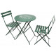 Table et chaises de jardin en métal illustrations - Couleur au choix Vert