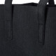 Panier sac à bûches de bois en feutre 2 poignées pliable porte revues 43 cm noir 