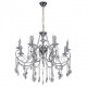 Chandelier chromé crystal 12 ampoules 130 cm