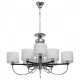 Suspension chromée megapolis 8 ampoules 90 cm