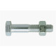 Boulon VISWOOD Tête hexagonale - Ecrou hexagonal acier zingué blanc - Ø 6 x 20 mm - Boite de 500 - 9886020