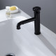 Robinet mitigeur lavabo salle de bain style rétro - noir 