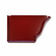 Fond de gouttière aluminium moulurée gauche dév.300 coloris au choix Rouge-Bordeaux