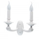 Applique murale blanche neoclassic 2 ampoules 19 cm