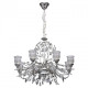Chandelier argenté flora 8 ampoules 130 cm