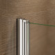 Porte de douche pivotante 70x187cm en verre sablé et anticalcaire installation en niche 
