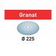 Abrasifs granat festool pour ponceuse planex - grain 220 d.225/128 - boîte de 25 - 205662