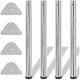 Jeu de 4 pieds MANART Ø 60 mm H.710 mm Chromé - 23R/CHROME 