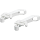Kit 2 plateaux LEMANS II classic HETTICH - blanc chrome brillant - gauche - antigliss - porte de 600 mm - 9136171 