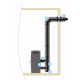 Isotip kit raccordement apollo étanche horizontal noir mat 80/125