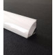 Profilé angulaire aluminium 1m couvercle blanc opaque 