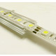 Profilé aluminium 1m couvercle transparent 