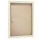 Tableau d'affichage laqué 1015 ivoire 4 feuilles decayeux - l.540xh.680xp.40 mm - avec vitre - 275945