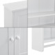 Placard mural avec porte serviettes armoire salle de bain design meuble de rangement à suspendre à 2 portes mdf 65 cm blanc  