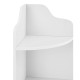 Étagère d'angle de rangement avec 4 surfaces de stockage bois composite 90 cm blanc 