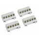 lot de 4 borniers de Phase Gris pour Coffret Electrrique Fix-O-Rail Unibis