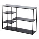 Étagère autoportante 120 x 35 x 87,5 cm métal noir helloshop26 03_0006952