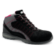 Chaussure haute levant s1p - s 24 bossi industrie - cuir croûte velours noir/toile grise - 5222 - Pointure au choix