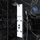Colonnne de douche à hyrdomassage - 22x125cm - en verre trempé avec buses hydromassantes - epsilon white