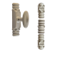 Crémone rustique fonctionnelle ROLLINGER + sachet d'accessoires pour tringle 16x8 - Blanc 9016 - CRF168BT6EB