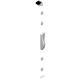 Kit 4 crémone pompier DEESSE blanc 7014 CROISEE DS - sans tringle avec 4 guides - 7014BLANC