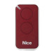 Emetteur de télécommande rouge NICE 2 canaux pour portail et porte de garage - INTI2R