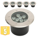 Lot de 5 spots led encastrables étanches 9w 900lm 4000k ip67