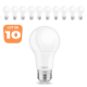 Lot de 10 ampoules led e27 a60 10w e27 6500k