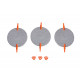 Lot de 3 volets de réglage de débit d'air - lot de 3 volets de réglage de débit d'air - diamètre 250mm