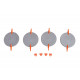 Lot de 4 volets de réglage de débit d'air - lot de 4 volets de réglage de débit d'air - diamètre 200-160mm + 2 volets diamètre 250mm