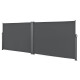 Double brise-soleil pare-soleil garde-vue métal et polyester 2 x 300 x 160 cm gris