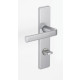 Ensemble kaza - plaque 190x42 mm - entraxe de fixation 165mm - argent - 1364/6329 condamnation