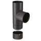 Isotip té 90° + tampon pour tuyau email 0,7 mm - 125 - noir