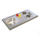 Moderna kitchenette complète boreale 120x60 blanc mélaminé 