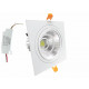 Spot encastrable led cob carré orientable 12w 80 - couleur eclairage au choix
