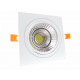 Spot encastrable led cob carré orientable 12w 80 - couleur eclairage au choix 