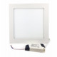 Downlight dalle led extra plate carré blanc 18w - couleur eclairage au choix