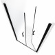 Paroi porte de douche à double portes pivotantes - flappy black 80 - 80x200cm - profile noir mat - verre transparent 6mm Aurlane - FAC224 