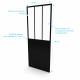 Paroi de retour type atelier - profile noir mat - verre transparent 5mm - Workshop side - Dimensions au choix 