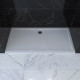 Receveur de douche a poser extra-plat en acrylique blanc rectangle - 140x90cm - bac de douche whiteness ii 140-90