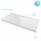 Receveur de douche a poser extra-plat en acrylique blanc rectangle - 160x80cm - bac de douche whiteness ii 160 