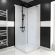 Pack panneaux muraux blanc en aluminium avec profilé d'angle et de finition noir mat - 90 x 90cm - wall'it blanc 90x90 Aurlane - FAC402