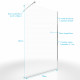 Pack paroi de douche transparent 120cm profile chrome - dim: 120x200cm - freedom 2 120 + barre de fixation freedom 2 telescopic 