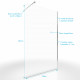 Pack paroi de douche transparent 140cm profile chrome - dim: 140x200cm - freedom 2 140 + barre de fixation freedom 2 telescopic 