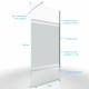 Pack paroi de douche mirror 90cm profile chrome - dim: 90x200cm - freedom 2 mirror 90 + barre de fixation freedom 2 telescopic 